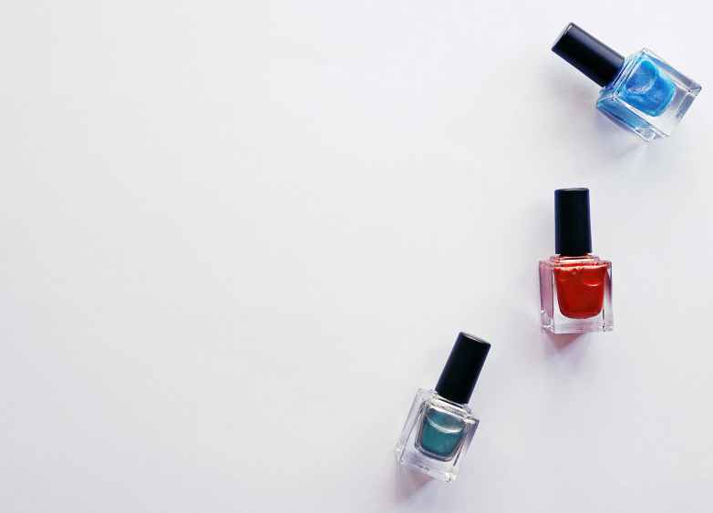 nail polish on white background